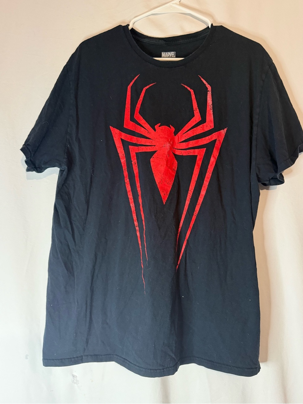 Marvel Spider-Man T Shirt Mens 2XL Black Red Spider Logo Graphic Tee 2021